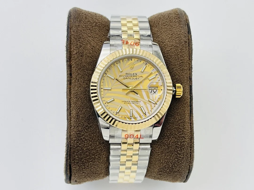 Rolex Datejust 36mm Gold Palm Motif Dial 126233 - view 3
