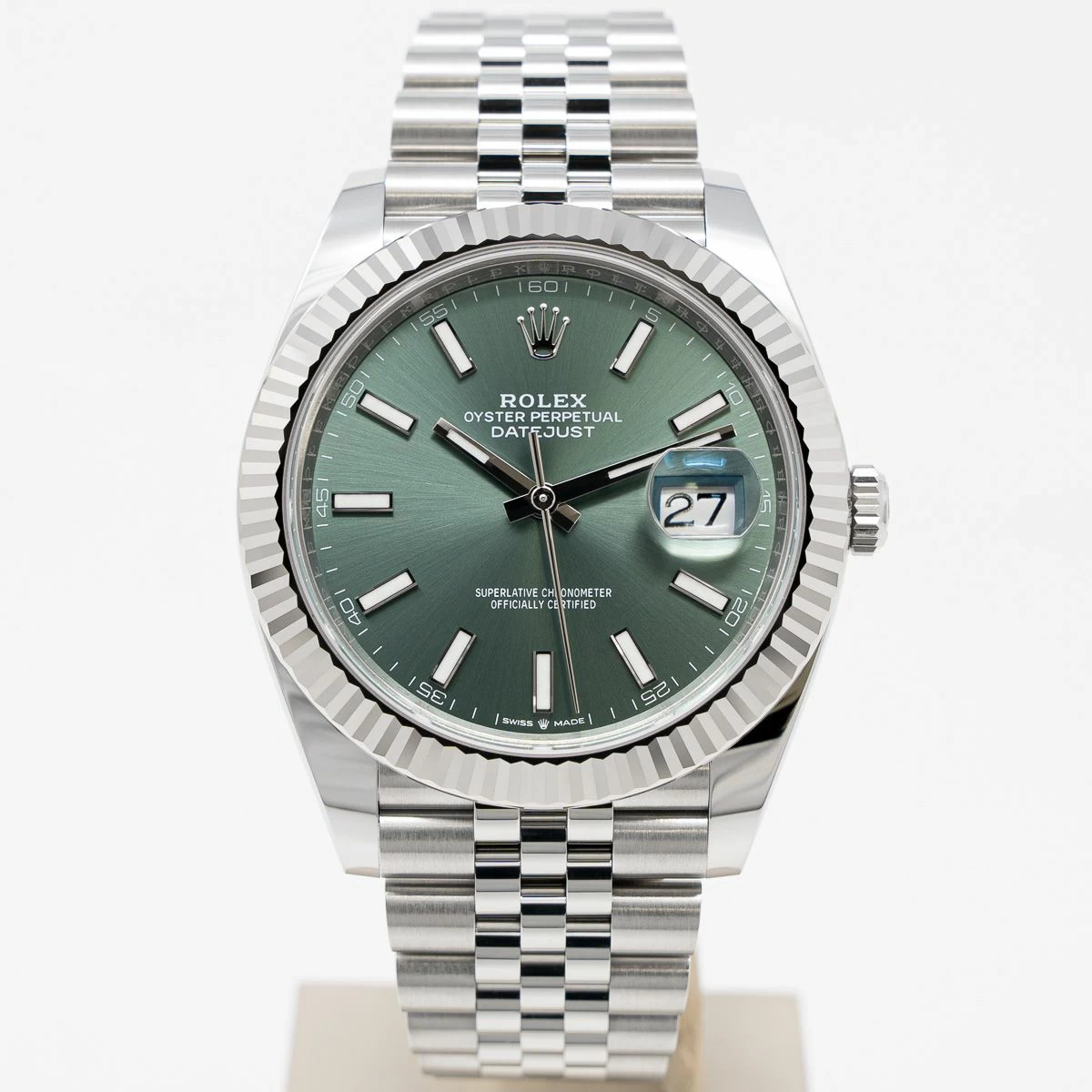 Rolex Datejust 41mm Green Dial 126334 Jubilee - view 3
