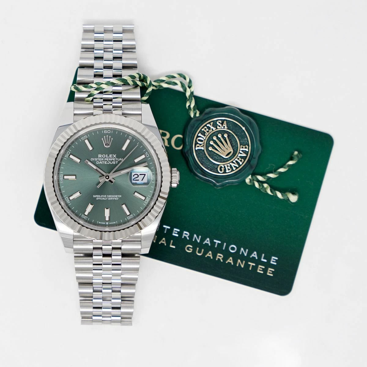 Rolex Datejust 41mm Green Dial 126334 Jubilee - view 9