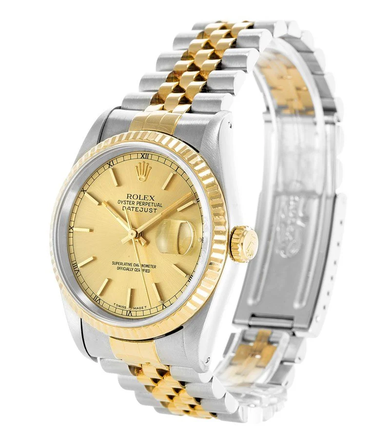 Rolex Datejust 36mm Gold Dial 16233 - view 3