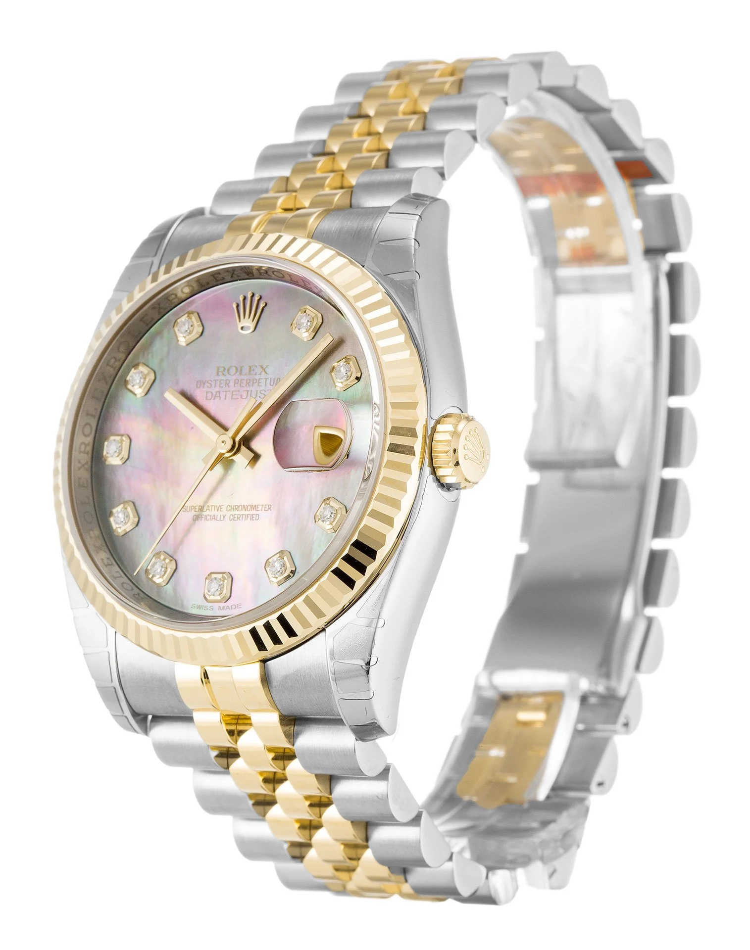 Rolex Datejust 36mm Mother of Pearl   Black Dial 116233 - view 3
