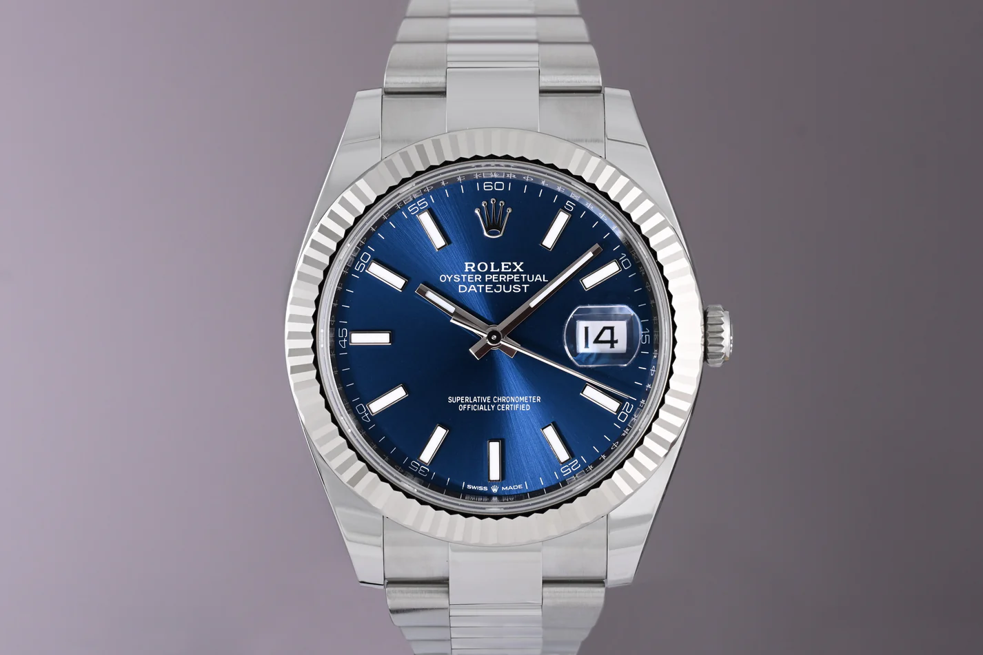 Rolex Datejust 41mm Blue Dial 126334 Oyster - view 3