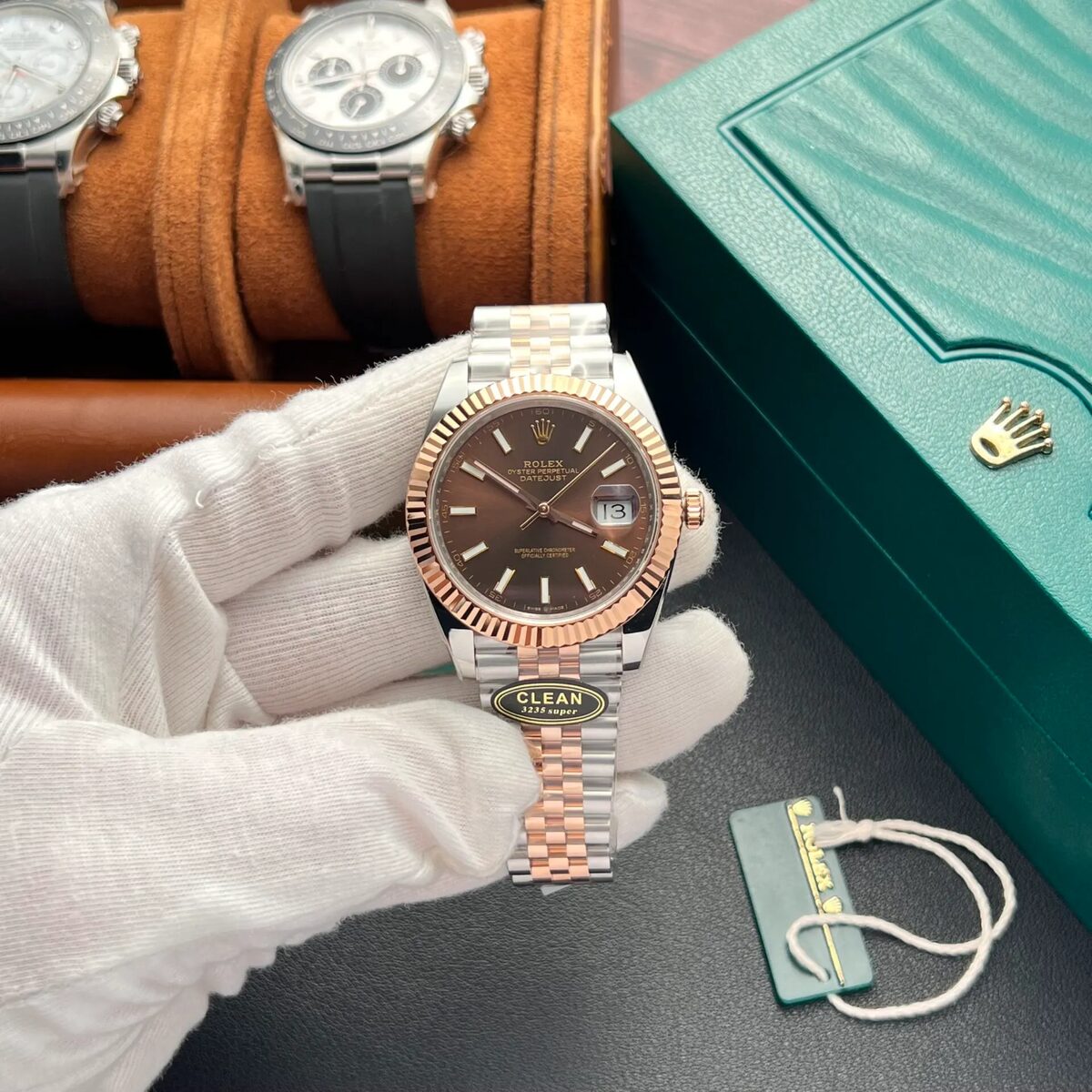Superclone Rolex Datejust 41 mm Chocolate Dial 126331 Jubilee - view 7
