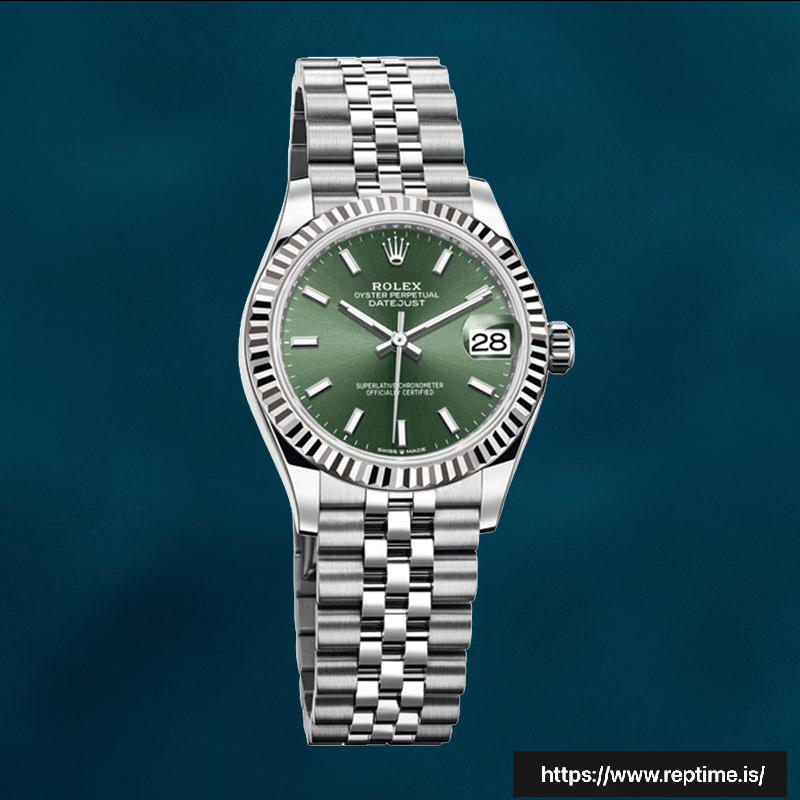 Rolex Datejust 31mm m278274-0018 Unisex Green Dial Silver-tone Swiss Replica Watch - view 3