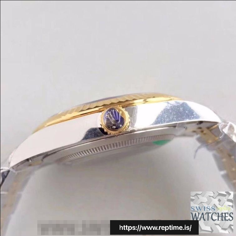 ROLEX DATEJUST SILVER DIAL SAPPHIRE CRYSTAL 41MM SWISS REPLICA m126333.0004 - view 7