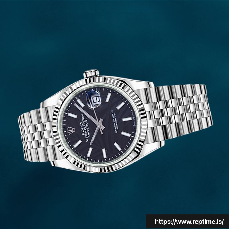 Rolex Datejust 126234 Men’s 41mm Black Palm Motif Dial Swiss Replica Watch - view 4