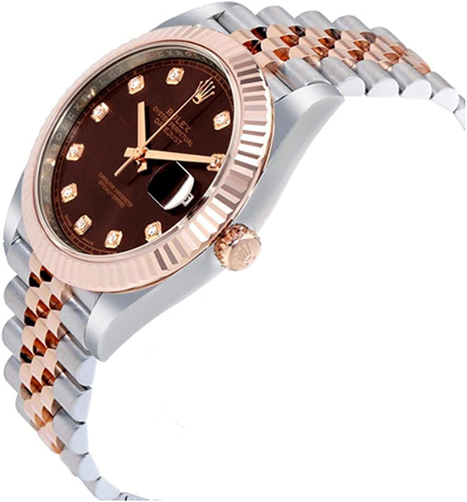 Rolex Datejust 41 Rose Gold/Steel Chocolate Dial Fluted Bezel (Jubilee) 126331 - view 5