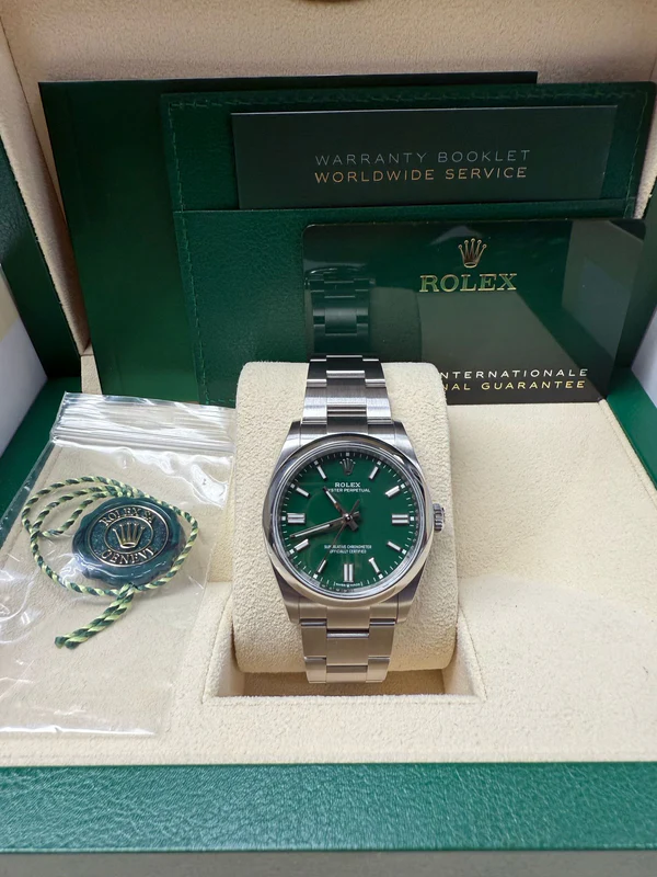 Rolex Datejust 36 Green Index Oystersteel White Gold Jubilee 106234 - view 3