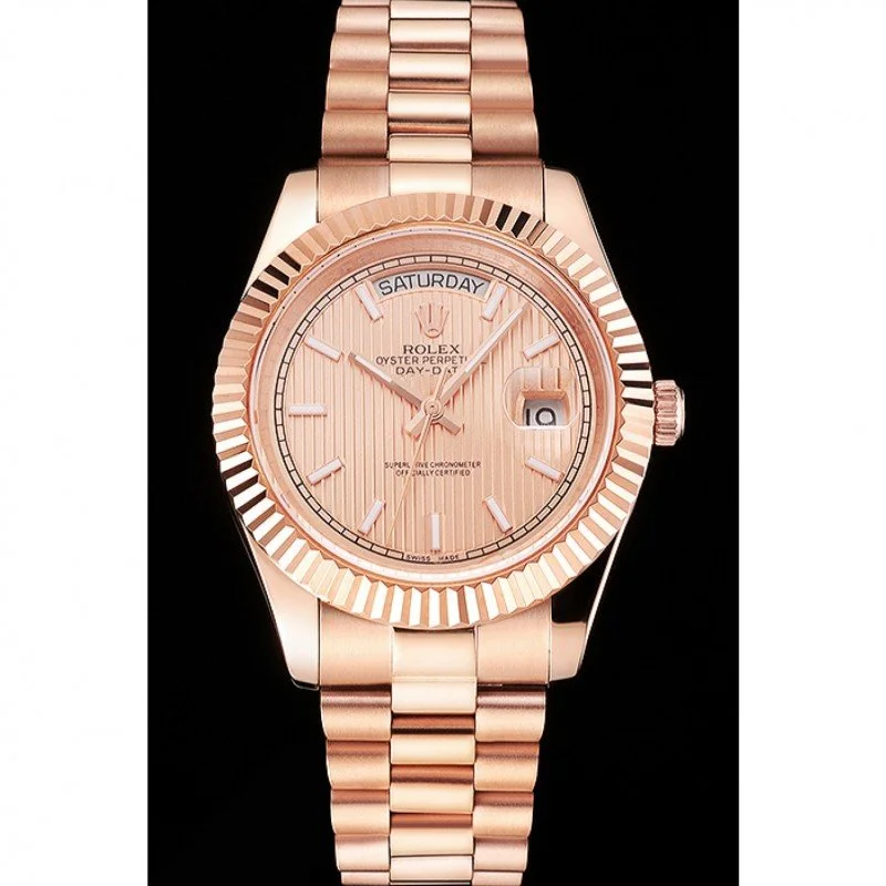 Superclone Rolex Day-Date 40mm Rose-Gold Dial REP016823 - view 3