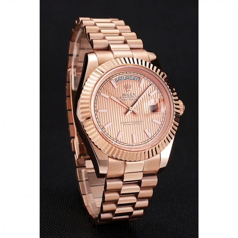 Superclone Rolex Day-Date 40mm Rose-Gold Dial REP016823 - view 4