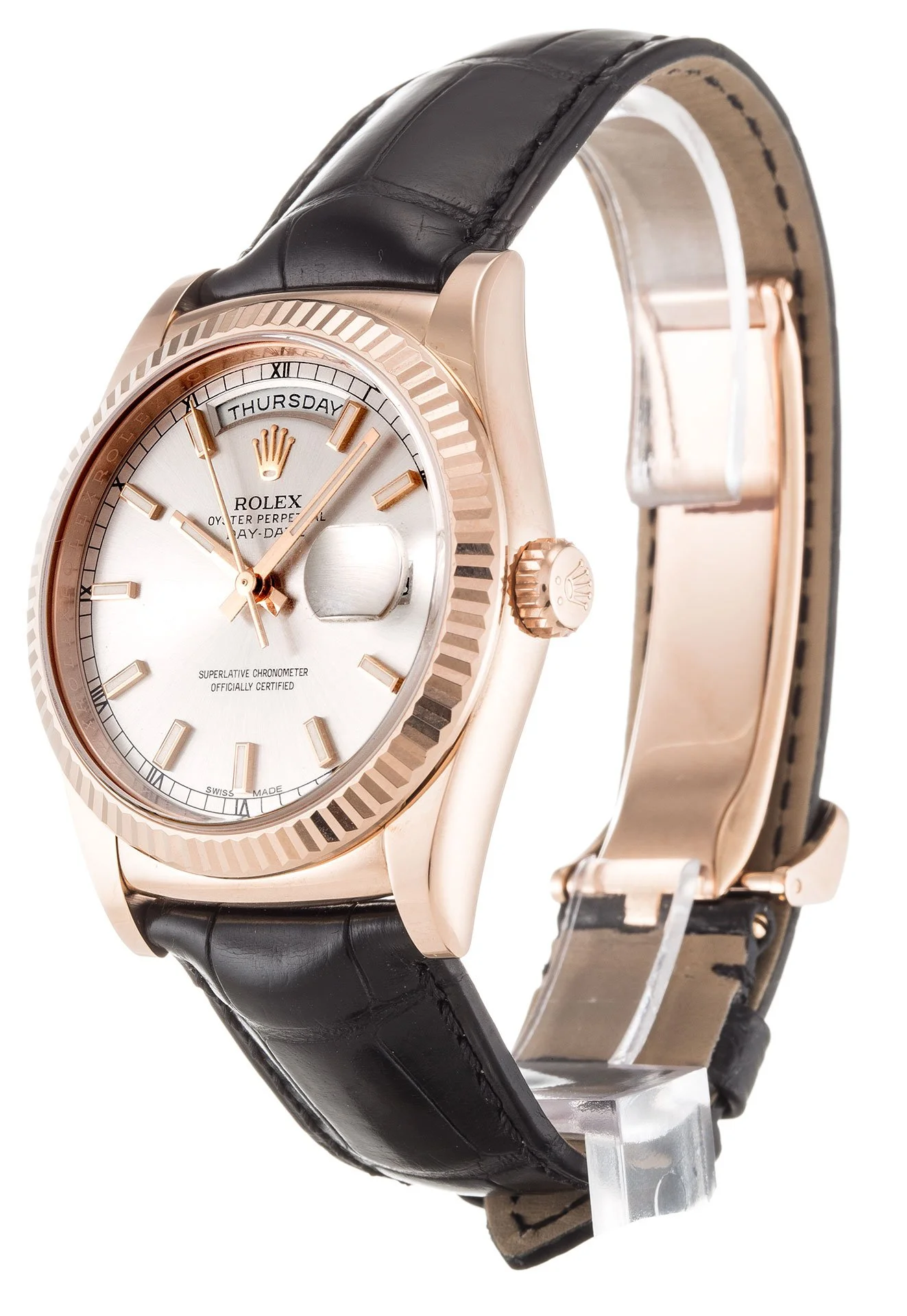 Rolex Day-Date 36mm Silver Dial 118135 - view 3