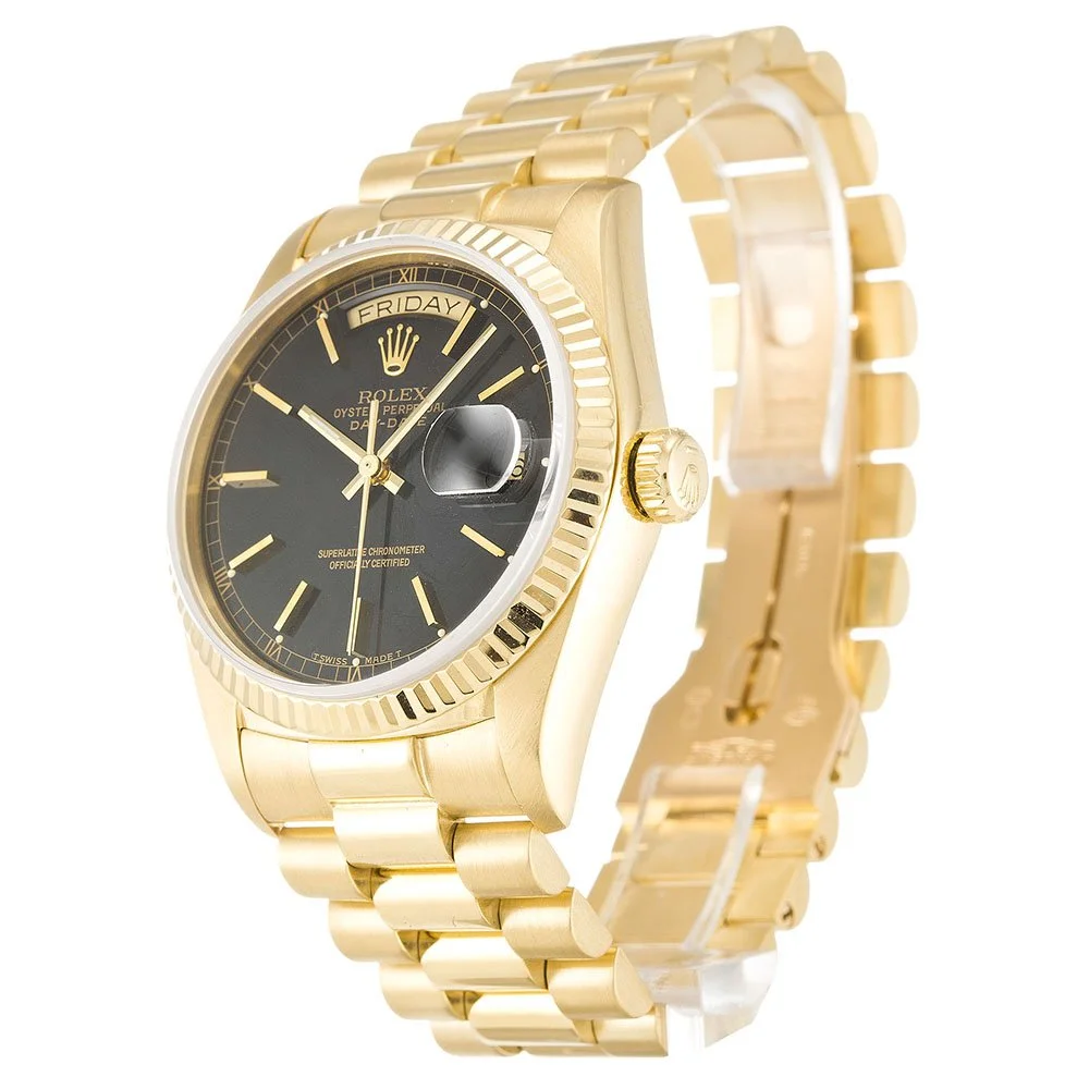 Rolex Day-Date 36mm Black Dial 18038 - view 3