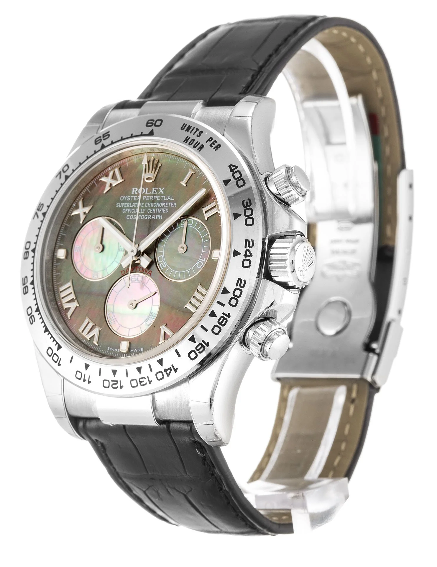 Rolex Daytona 40mm Mother of Pearl   Black Dial 116519 - view 3