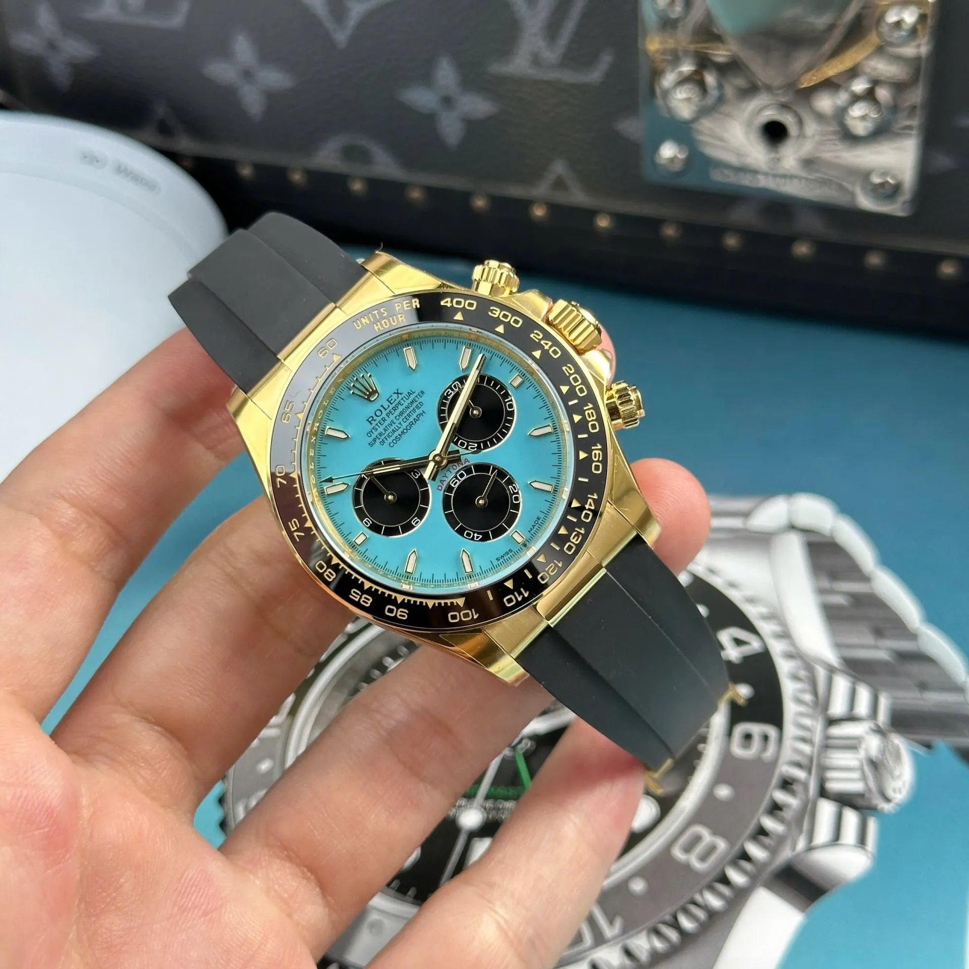 Superclone Rolex Daytona 40 mm 126518LN Tiffany Dial - view 4