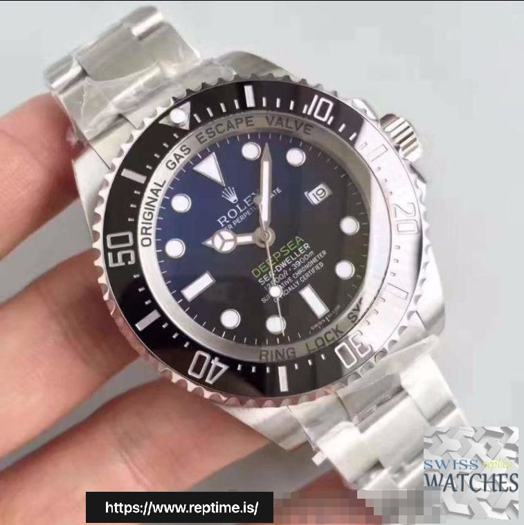 ROLEX DEEPSEA BLACK DIAL STAINLESS STEEL 44MM SWISS REPLICA 116660.4 - view 4