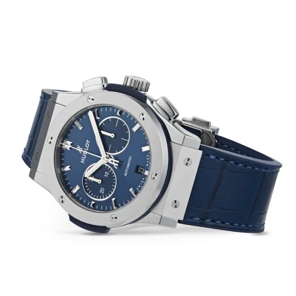 Hublot Classic Fusion Men Automatic Blue Rubber and Alligator Watch 541.NX.7170.LR - view 3