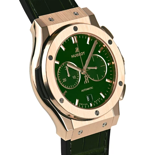 Hublot Classic Fusion Men Automatic Green Alligator Watch 521.OX.8980.LR - view 4