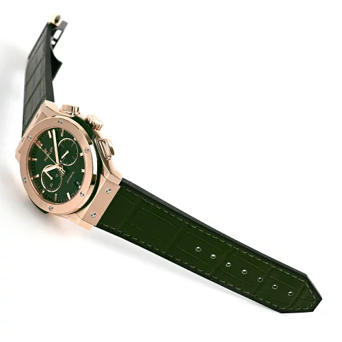 Hublot Classic Fusion Men Automatic Green Alligator Watch 521.OX.8980.LR - view 7