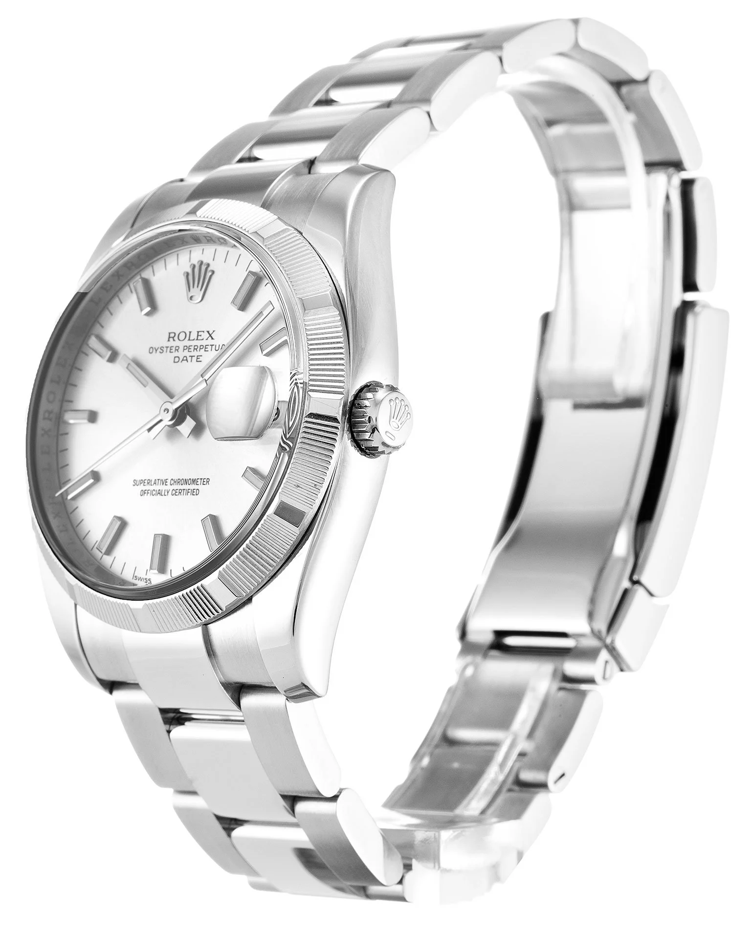 Rolex Oyster Perpetual Date 34mm Silver Dial 115210 - gallery