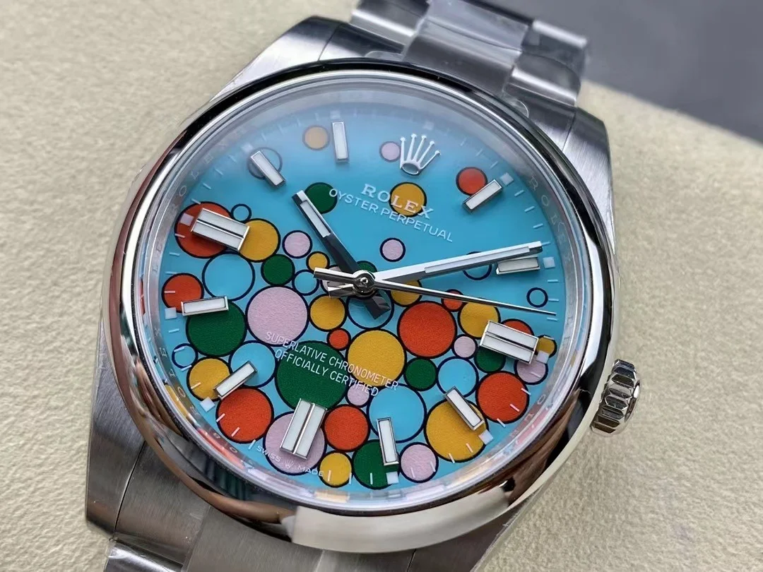 Superclone Rolex Oyster Perpetual 41 mm Turquoise Dial 124300 - view 4