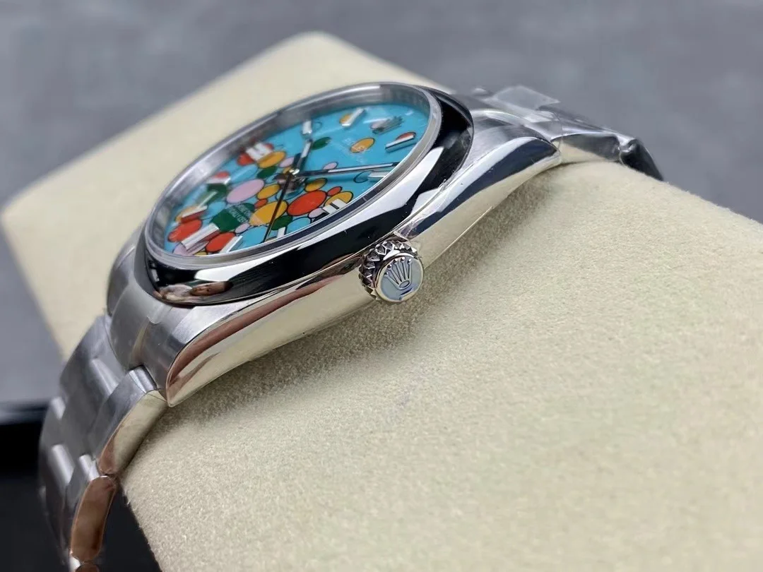 Superclone Rolex Oyster Perpetual 41 mm Turquoise Dial 124300 - view 8