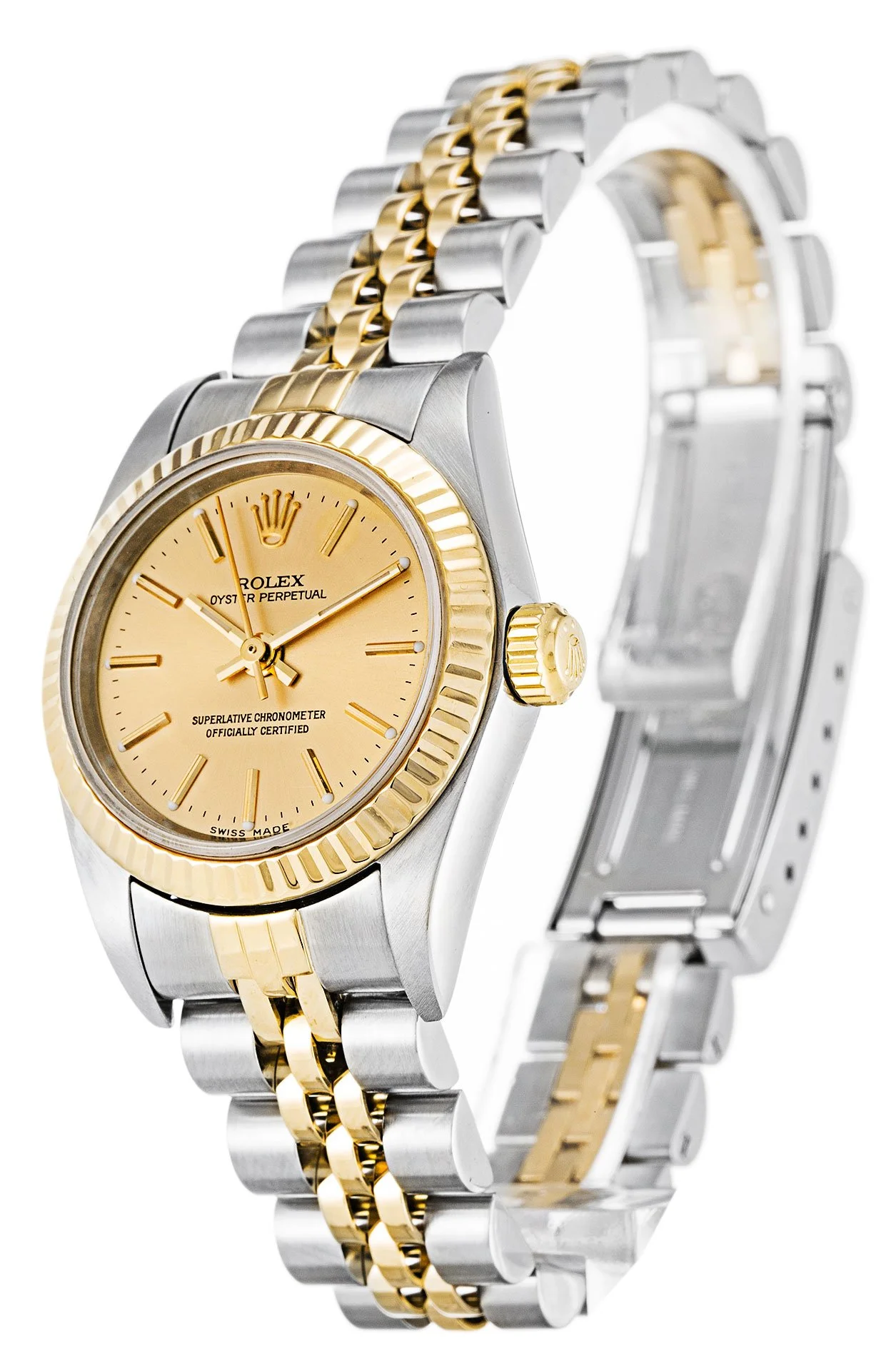 Rolex Oyster Perpetual Lady 24mm Gold Dial 76193 - view 3
