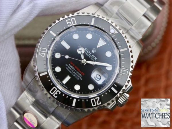 ROLEX SEA DWELLER BLACK DIAL SCRATCH PROOF 43MM SWISS REPLICA 126600.2 - view 3