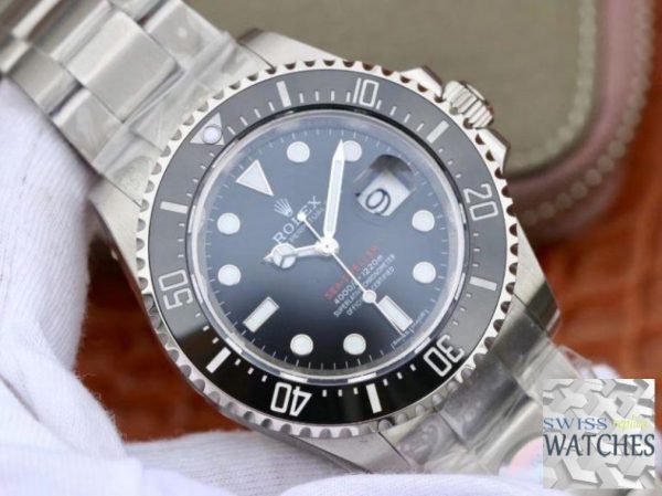 ROLEX SEA DWELLER BLACK DIAL SCRATCH PROOF 43MM SWISS REPLICA 126600.2 - view 4