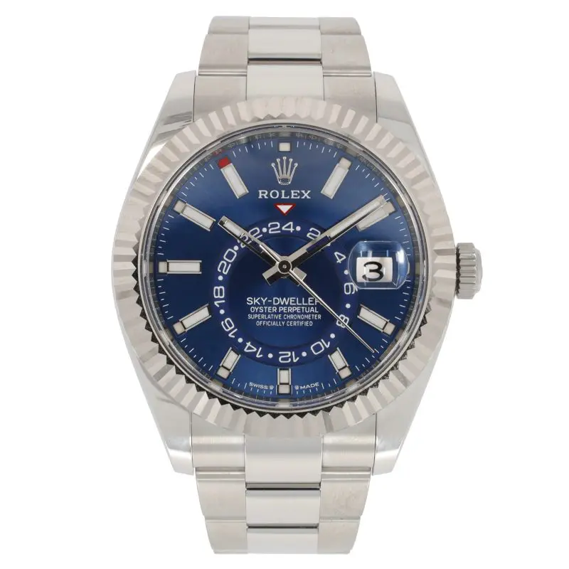Superclone Rolex Sky-Dweller 42 mm Bright blue Dial 336934 Oyster - view 3