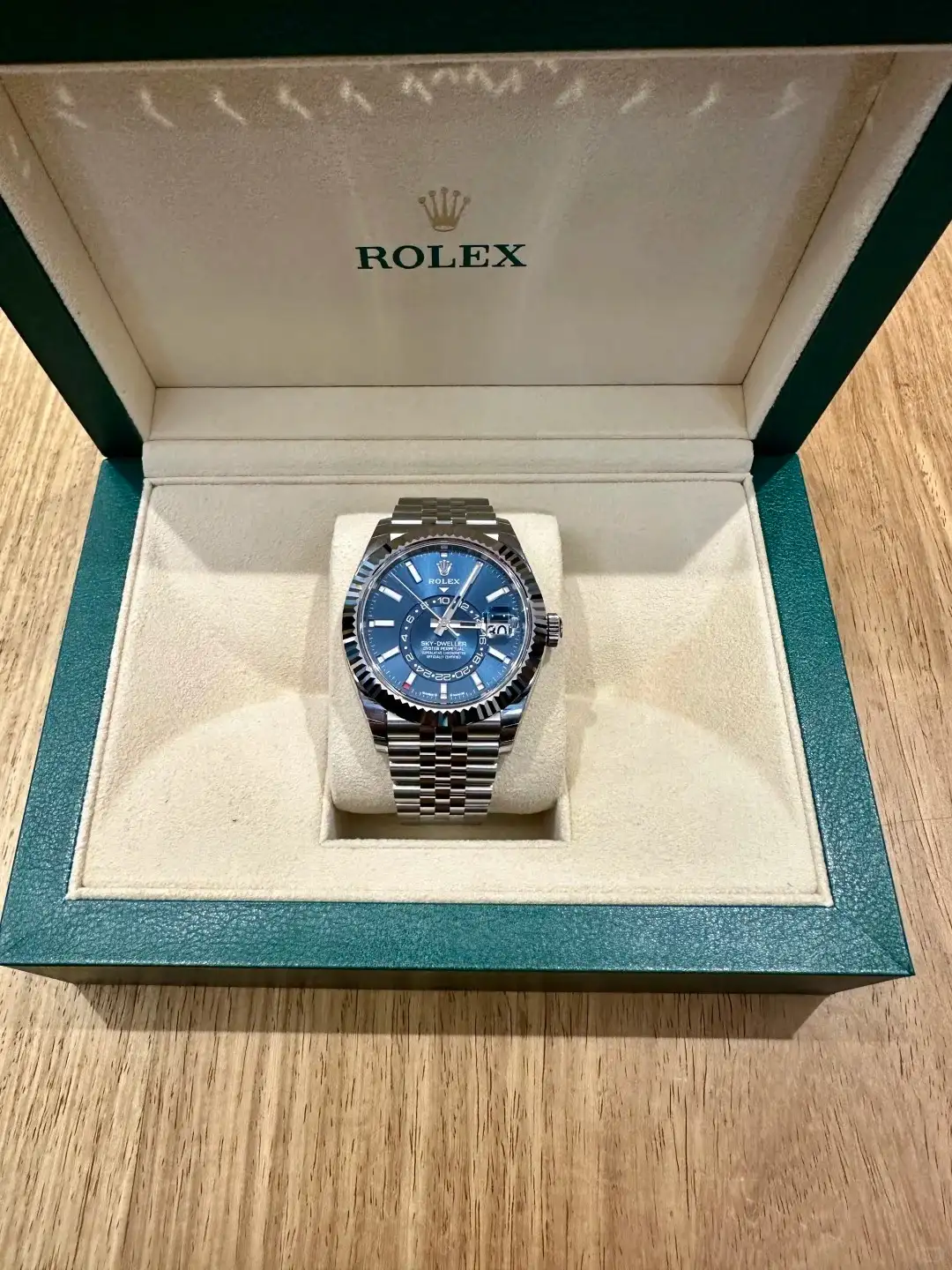 Rolex Sky Dweller Blue Dial White Gold Bezel Steel Jubilee 326934 - view 3