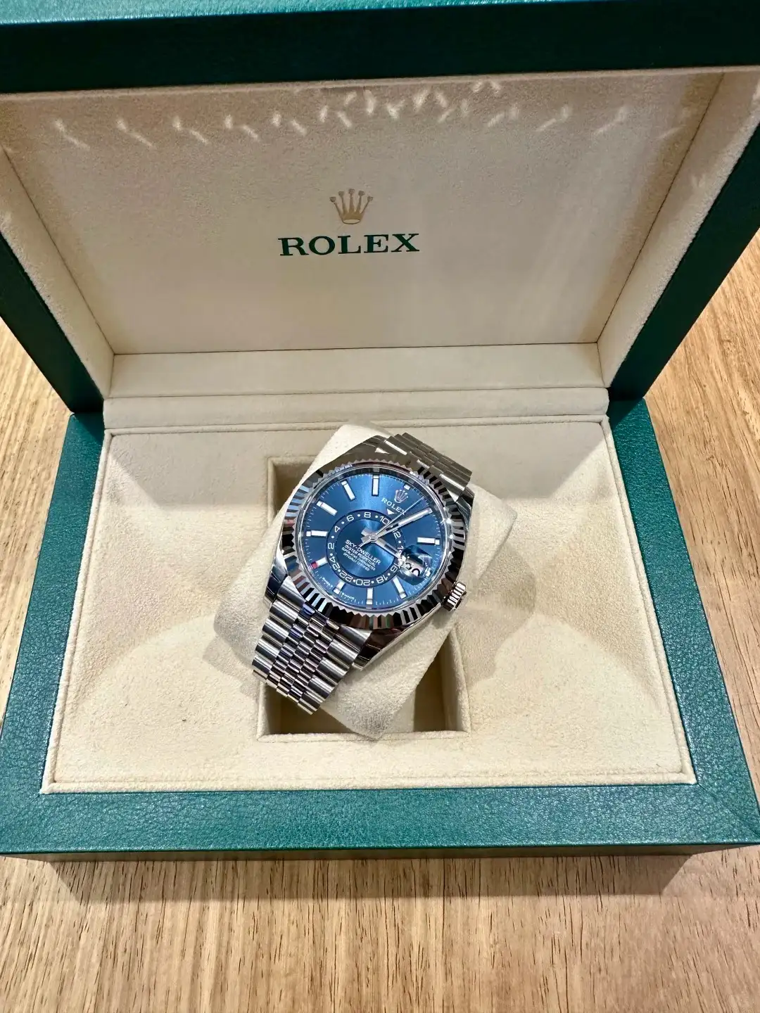 Rolex Sky Dweller Blue Dial White Gold Bezel Steel Jubilee 326934 - view 6
