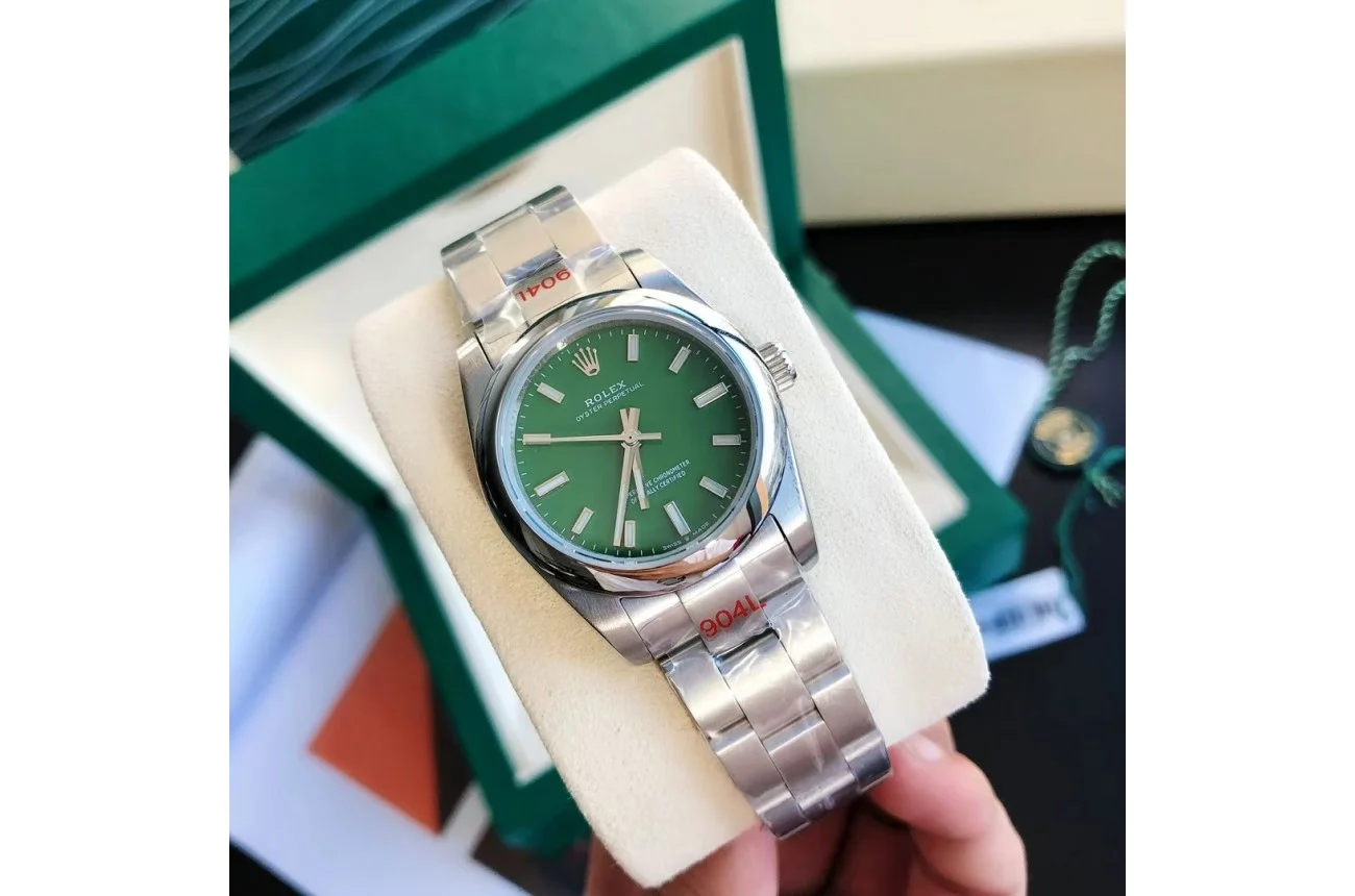 Couple Watches Rolex Oyster Perpetual 31/41mm SS/SS Green/Stk - gallery