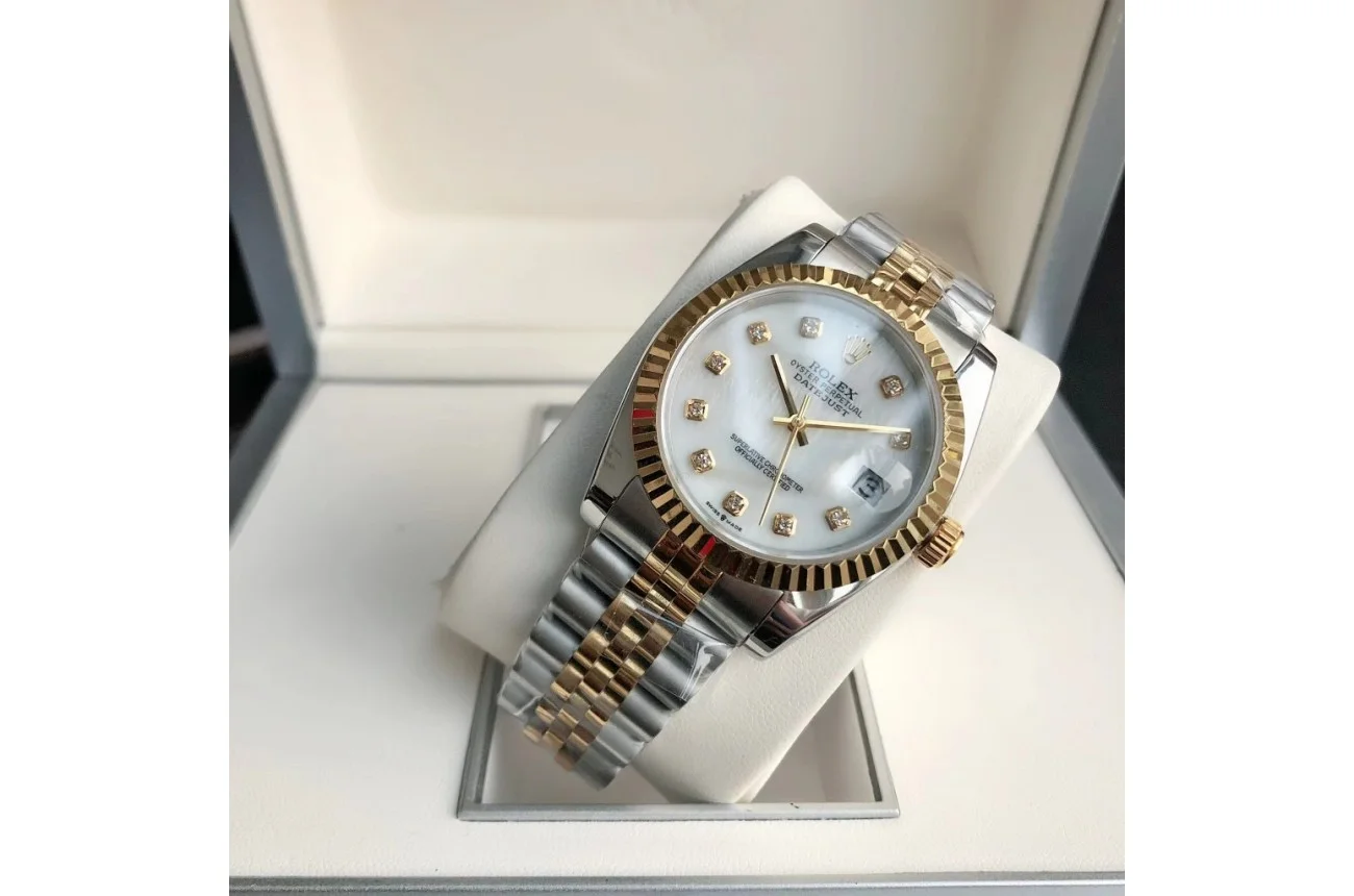 Couple Watches Rolex Datejust 36/28mm RG/SS Jub White/Dial - view 4