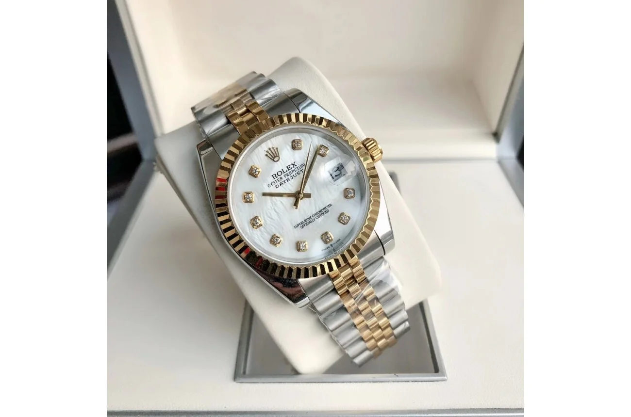 Couple Watches Rolex Datejust 36/28mm RG/SS Jub White/Dial - view 5