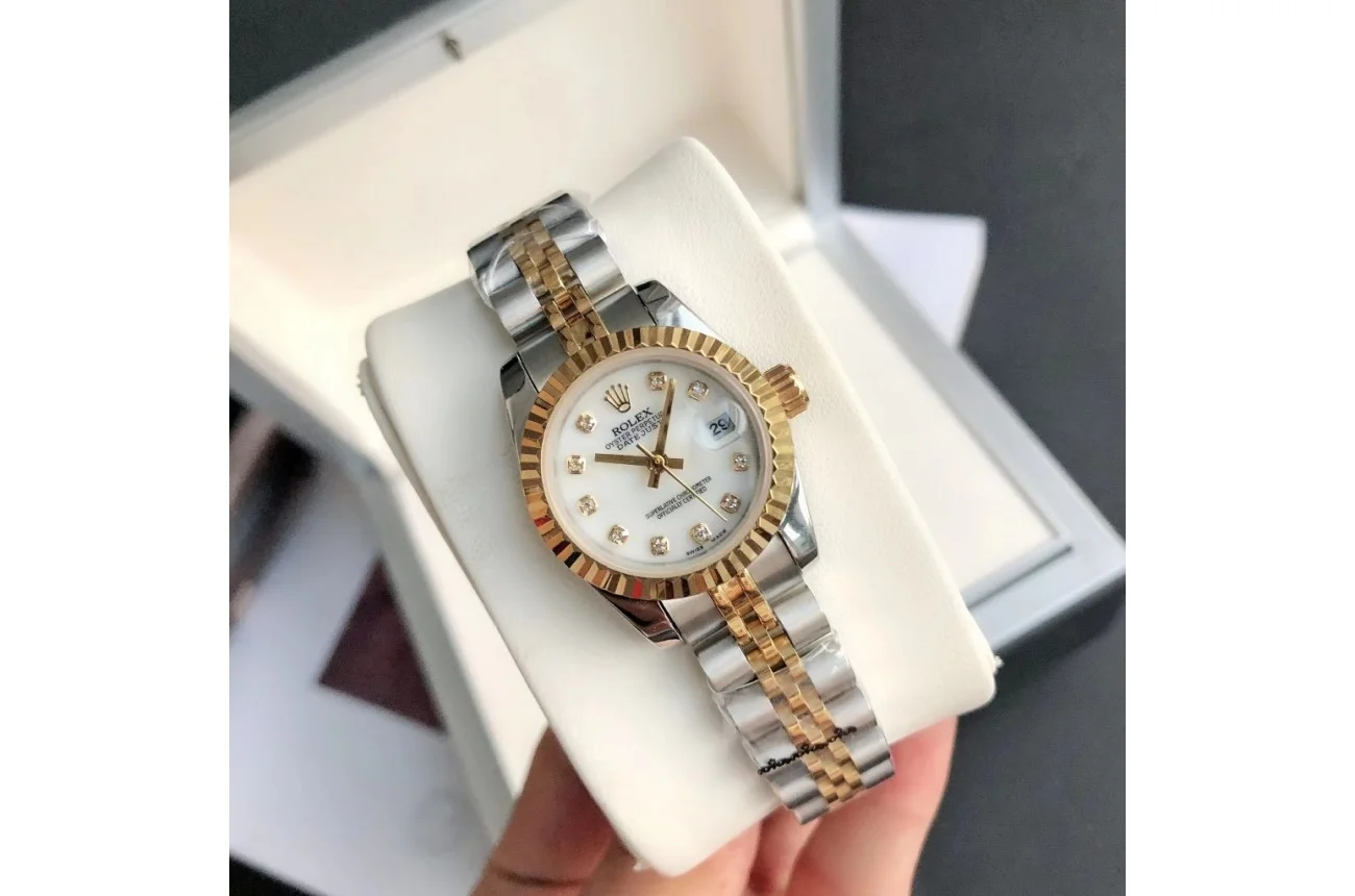 Couple Watches Rolex Datejust 36/28mm RG/SS Jub White/Dial - view 6