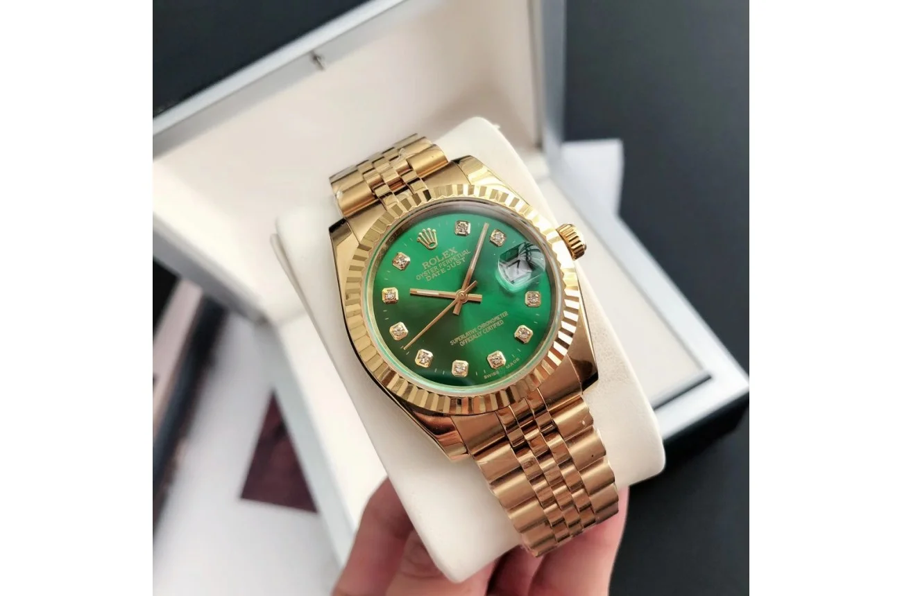Couple Watches Rolex Datejust 36/28mm RG/RG Jub Green/Dial - view 3