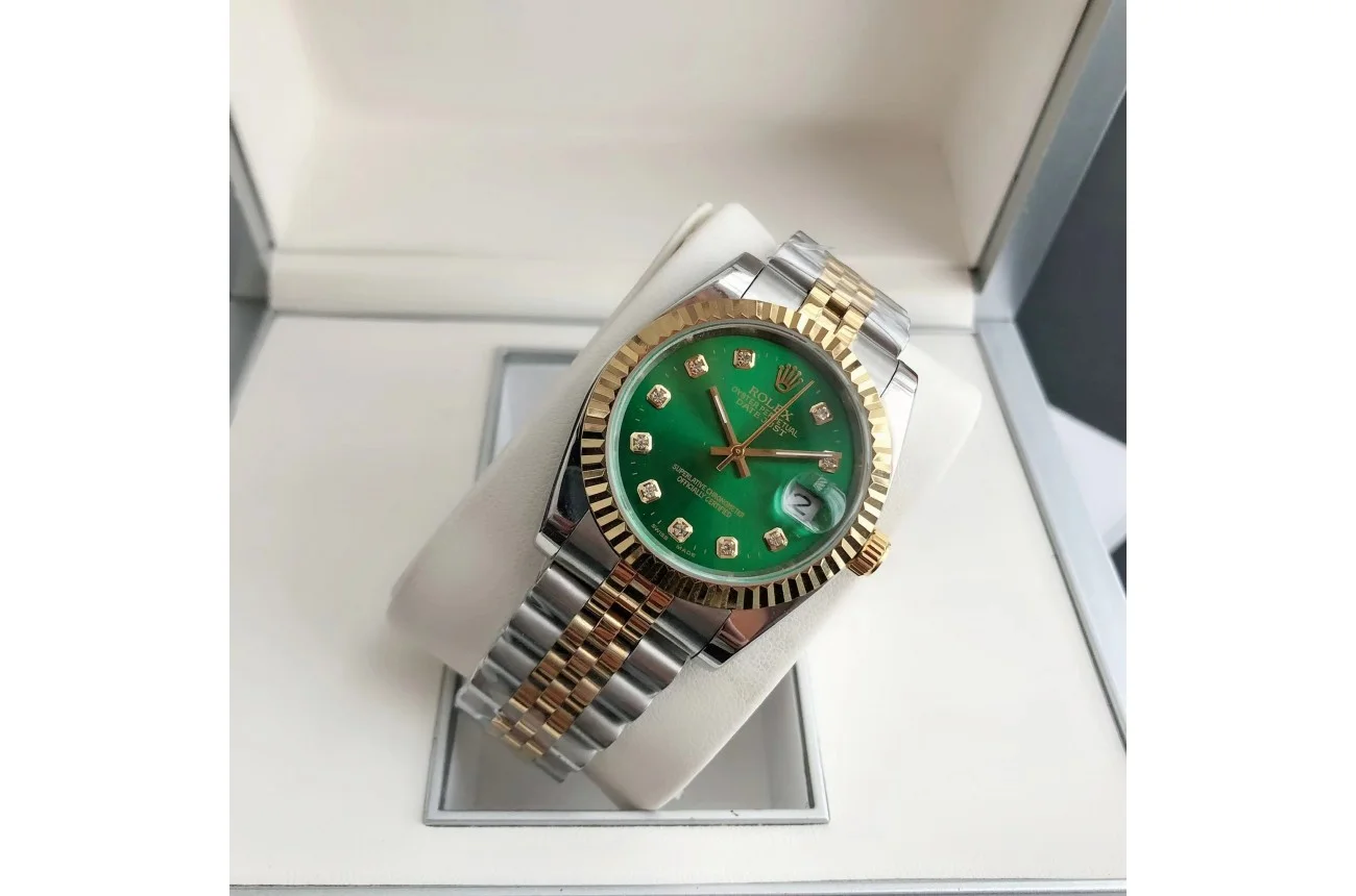 Couple Watches Rolex Datejust 36/28mm RG/SS Jub Green/Dial - view 4