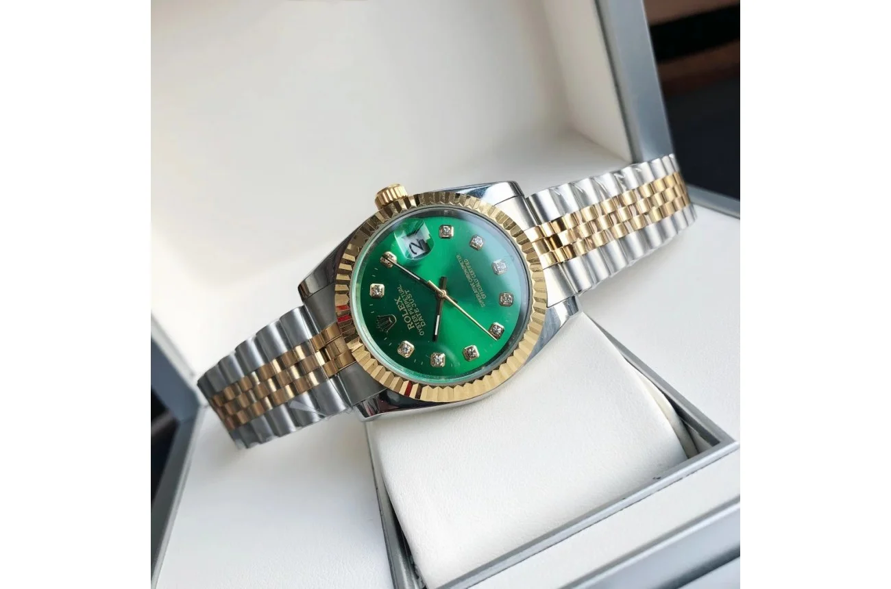 Couple Watches Rolex Datejust 36/28mm RG/SS Jub Green/Dial - view 6