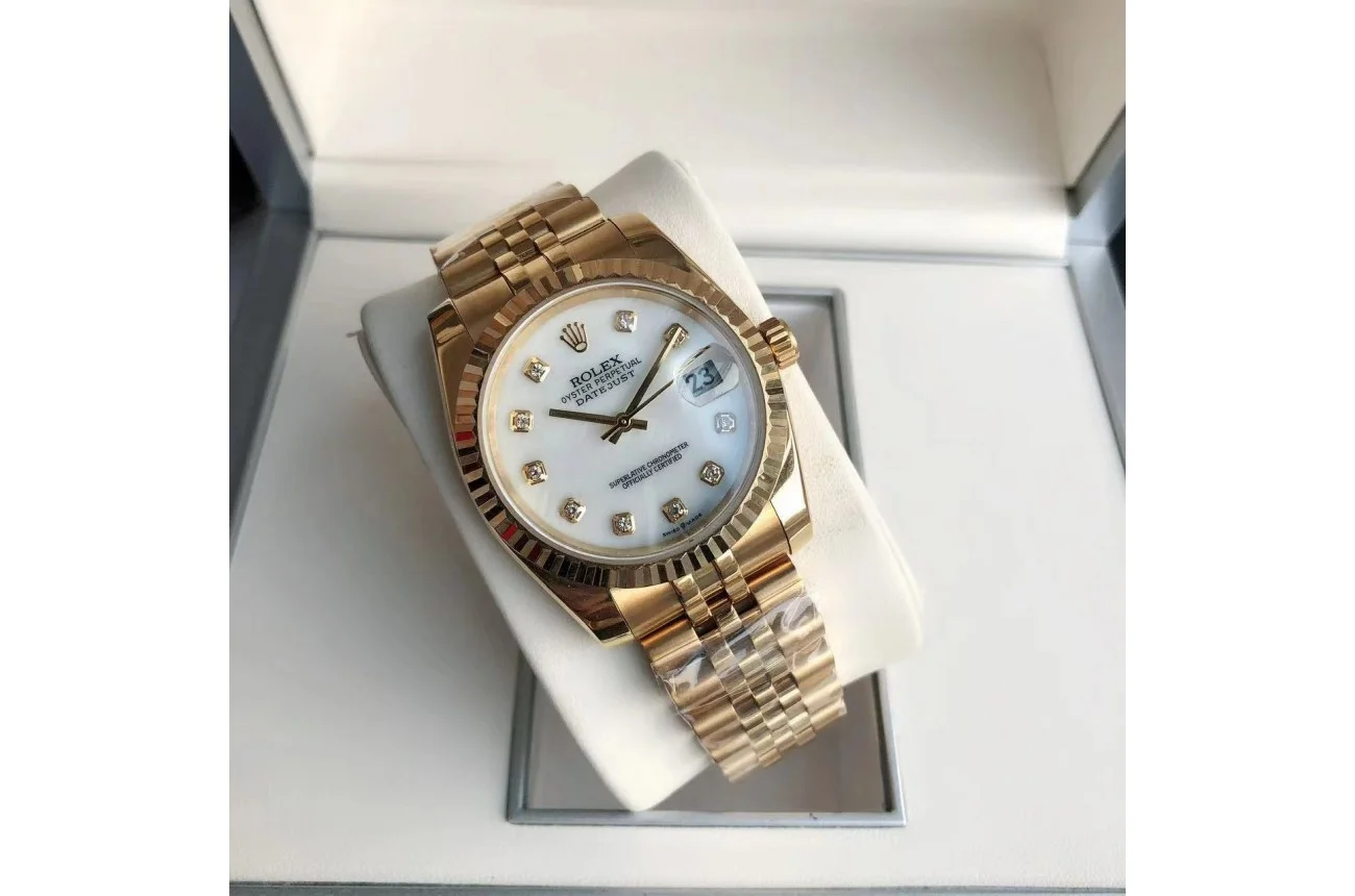 Couple Watches Rolex Datejust 36/28mm RG/RG Jub White/Dial - view 4