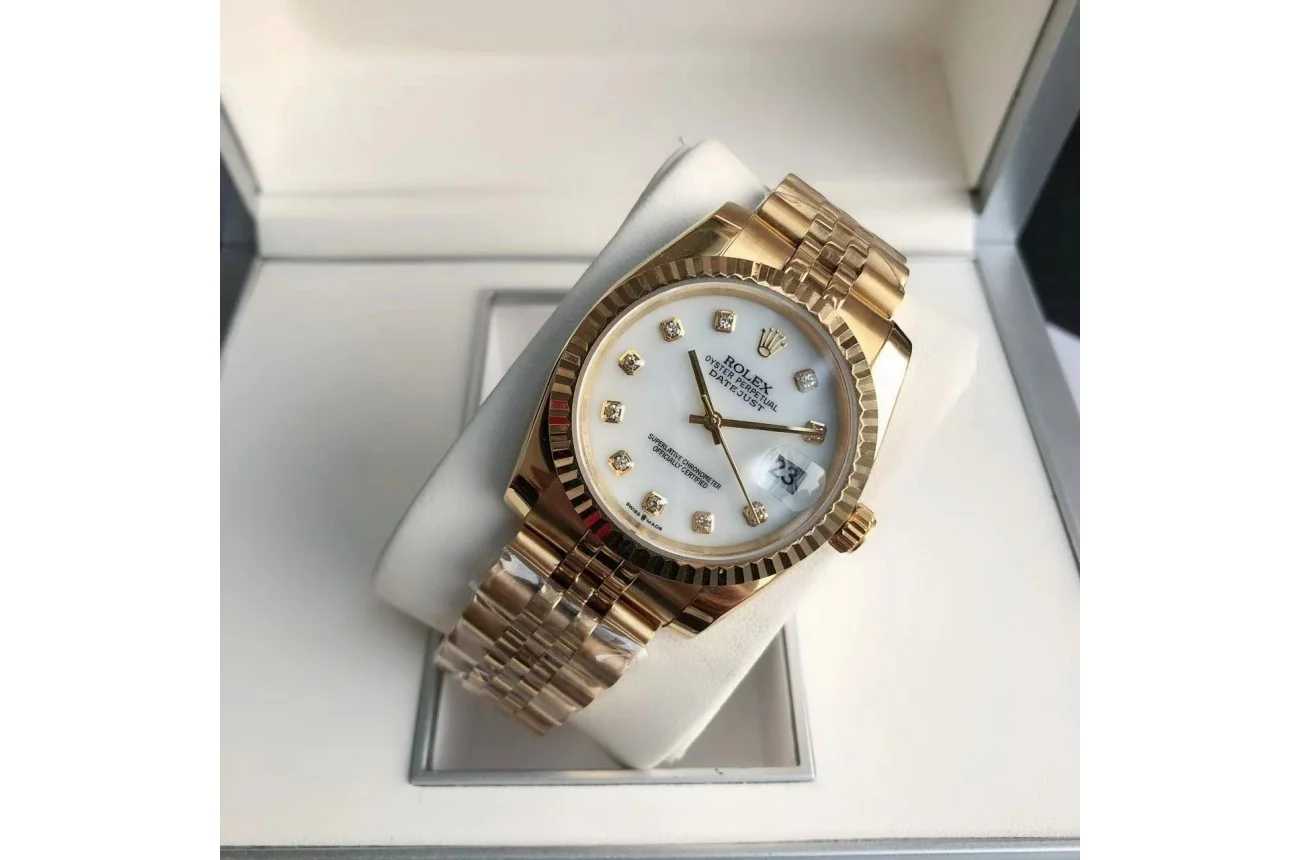 Couple Watches Rolex Datejust 36/28mm RG/RG Jub White/Dial - view 5