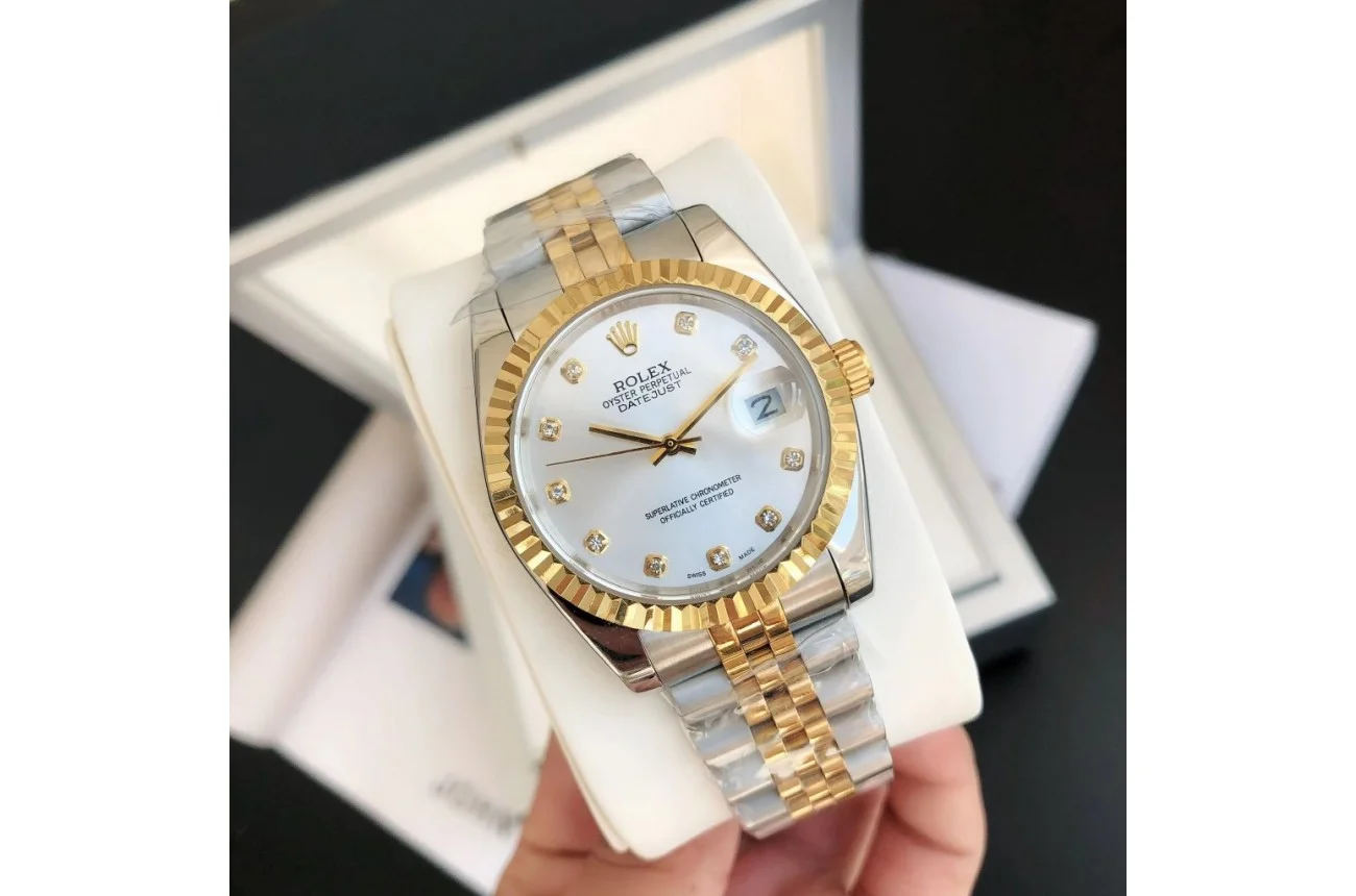 Couple Watches Rolex Datejust 36/28mm RG/SS Jub Sliver/Dia - view 3