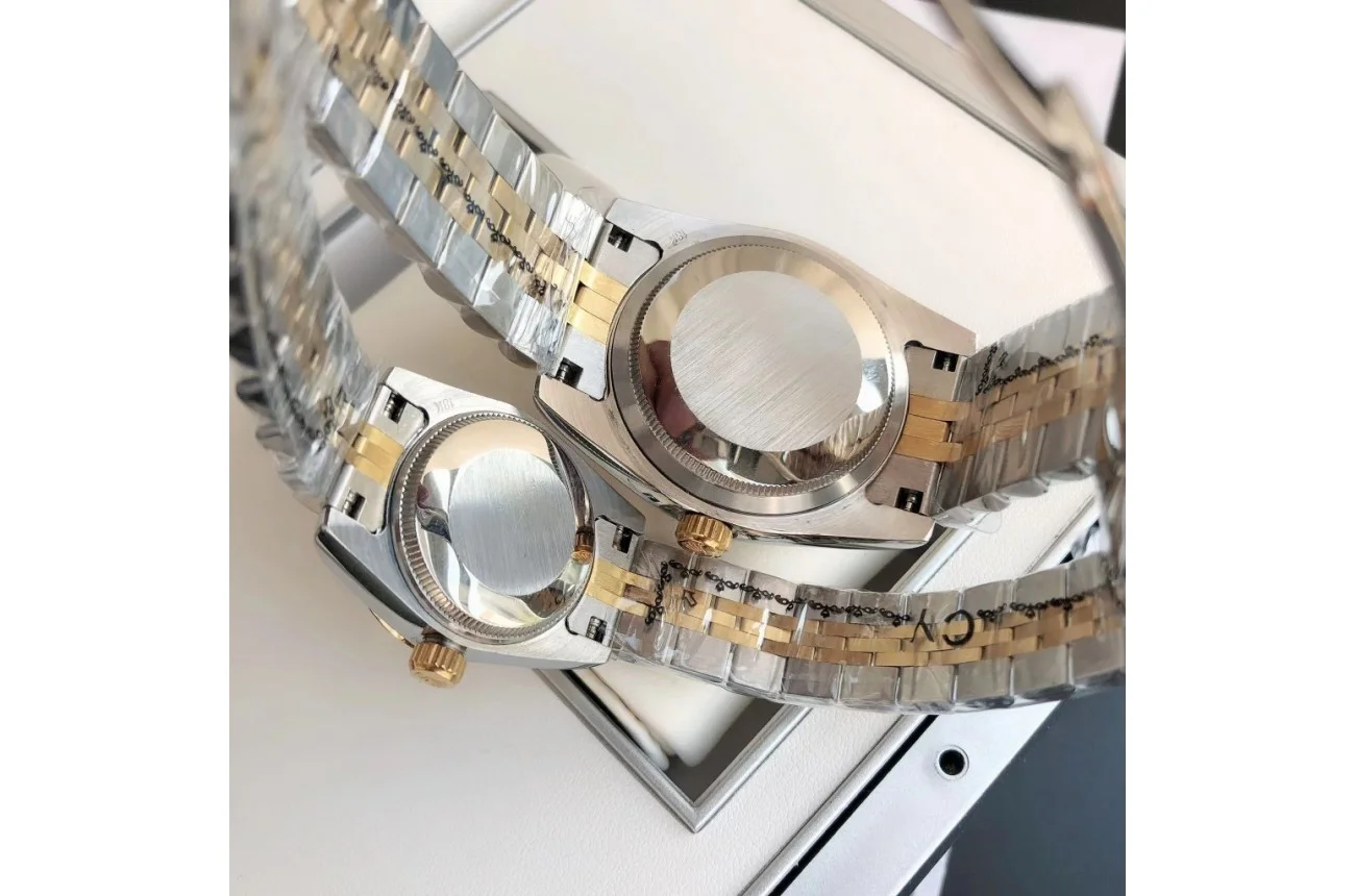 Couple Watches Rolex Datejust 36/28mm RG/SS Jub Sliver/Dia - view 7