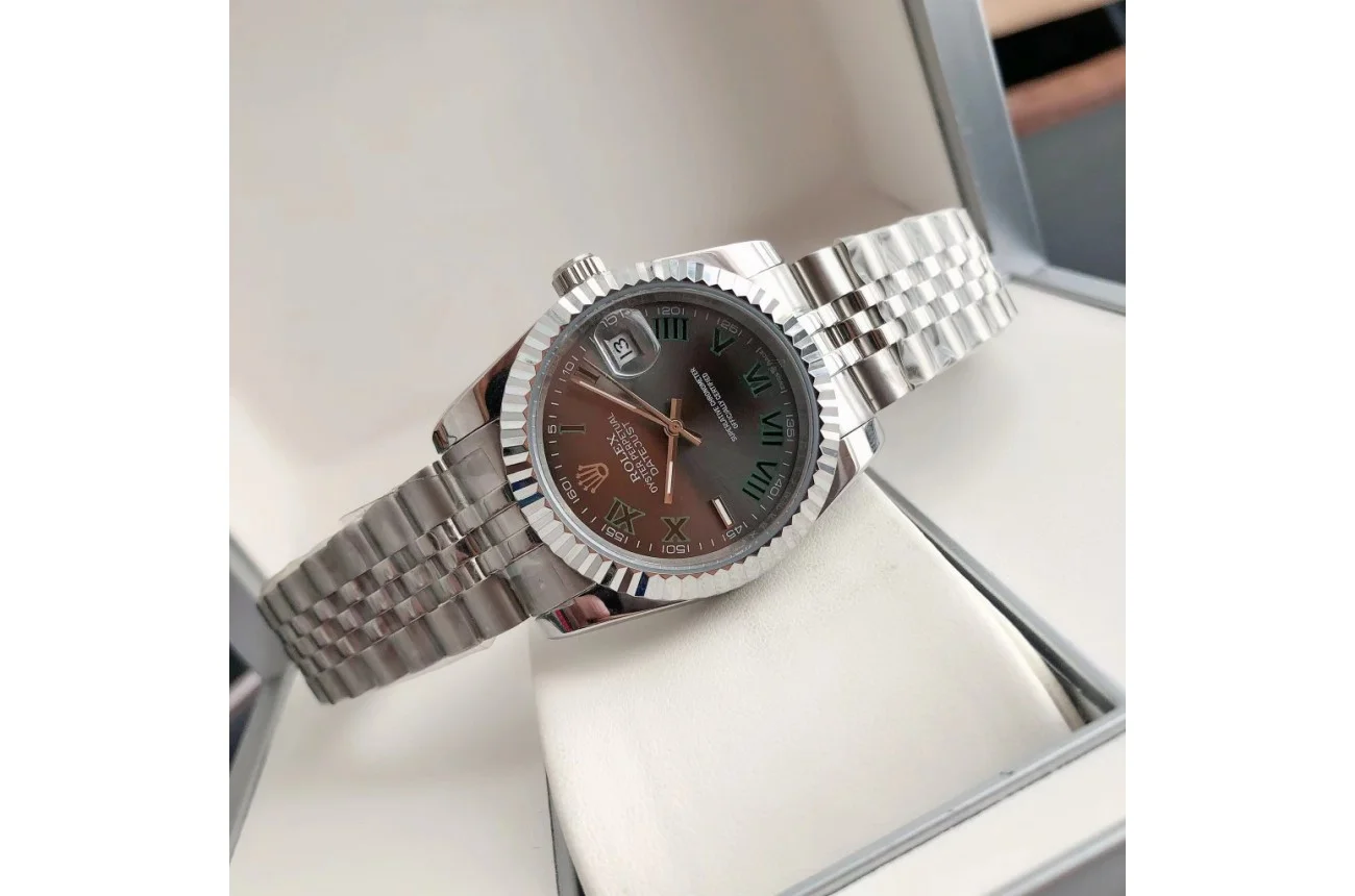 Couple Watches Rolex Datejust 36/28mm SS/SS Jub Grey/Rmn - view 8