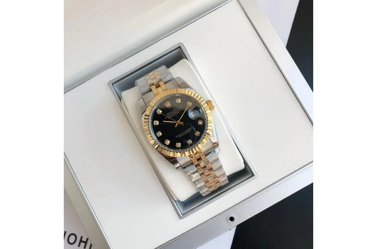 Couple Watches Rolex Datejust 36/28mm RG/SS Jub Black/Dia - view 4