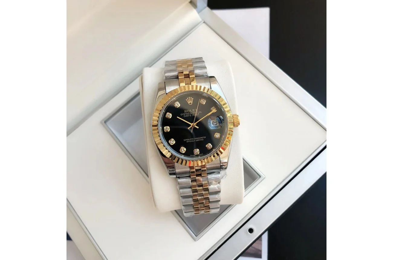 Couple Watches Rolex Datejust 36/28mm RG/SS Jub Black/Dia - view 5