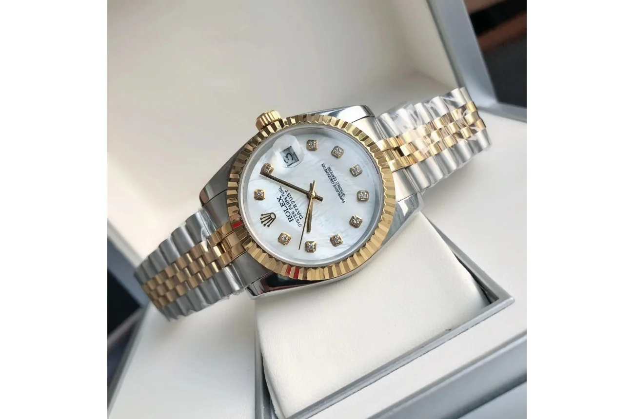 Couple Watches Rolex Datejust 36/28mm RG/SS Jub White/Dial - view 8