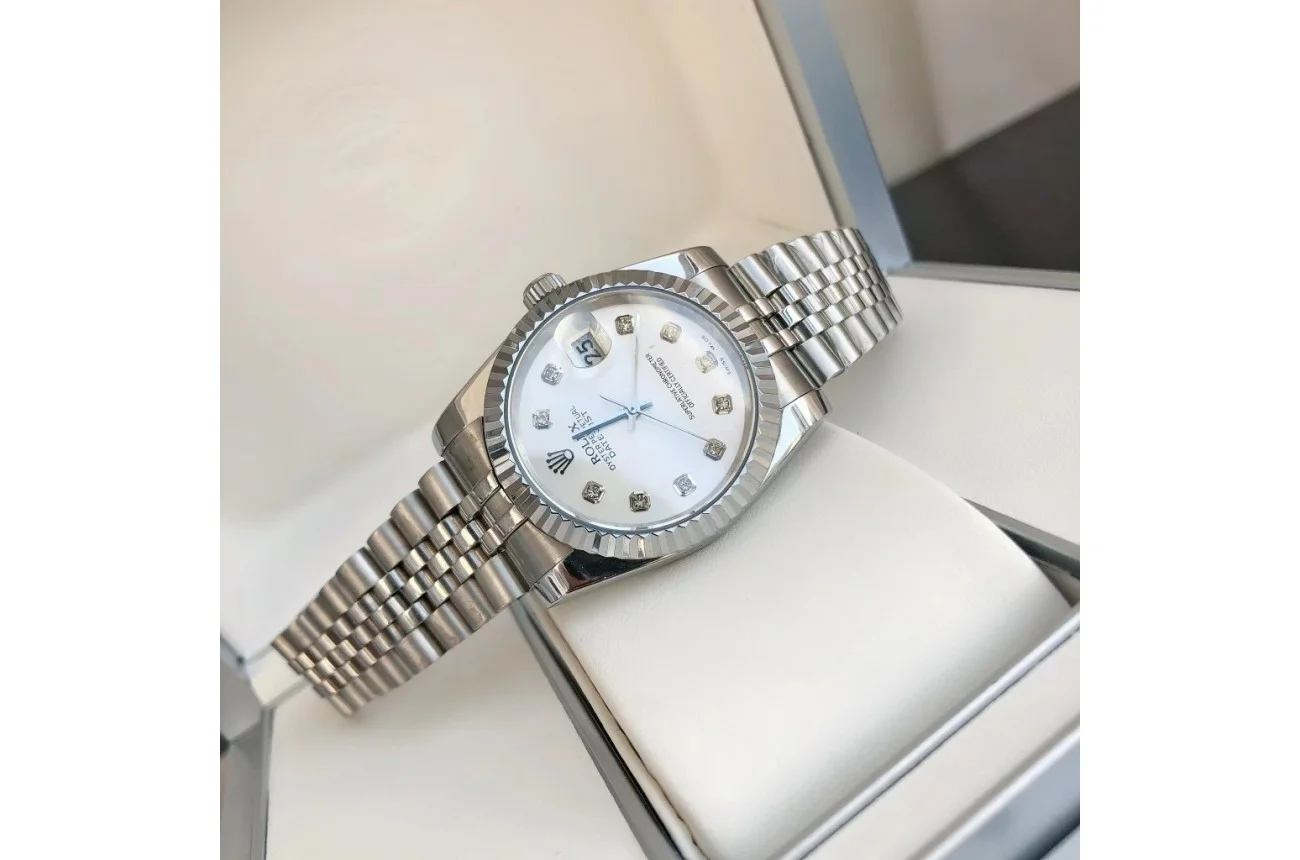 Couple Watches Rolex Datejust 36/28mm SS/SS Jub Sliver/Dia - view 6