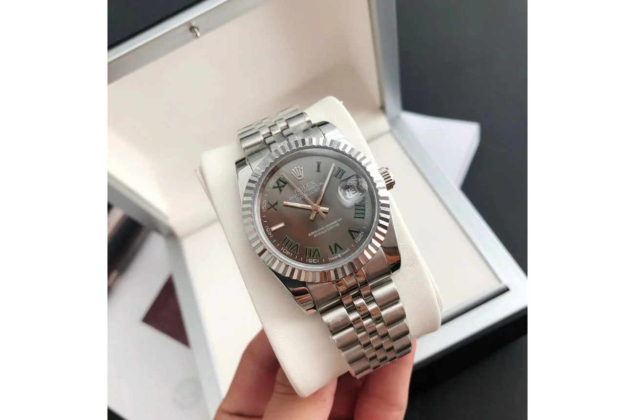 Couple Watches Rolex Datejust 36/28mm SS/SS Jub Grey/Rmn - view 3