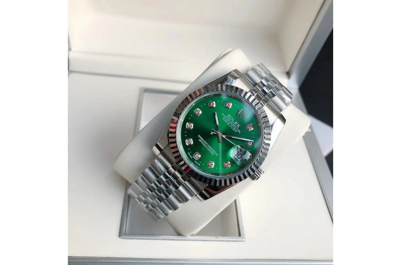 Couple Watches Rolex Datejust 36/28mm SS/SS Jub Green/Dia - view 4