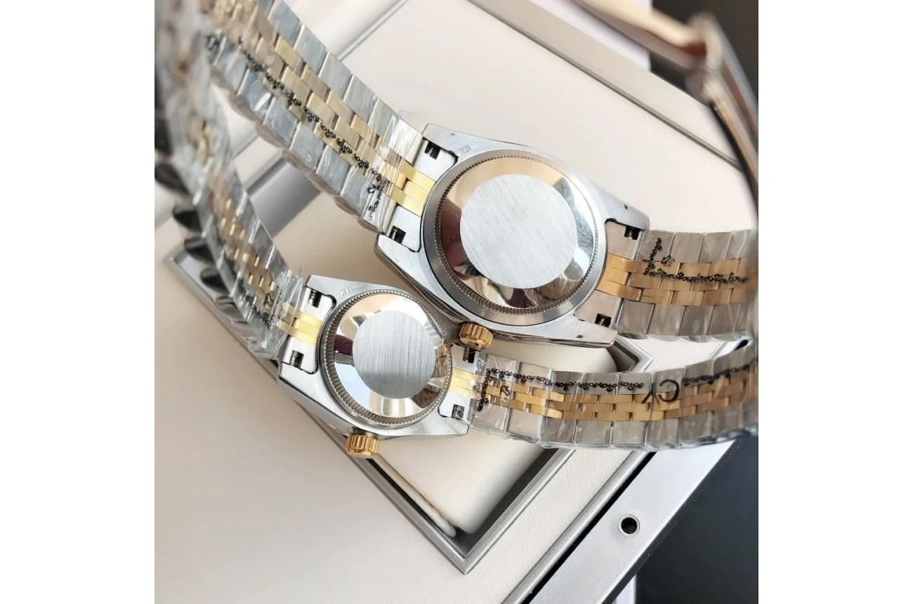 Couple Watches Rolex Datejust 36/28mm RG/SS Jub Black/Dia - view 9